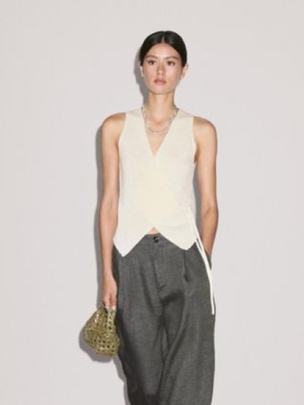Massimo Dutti knit crossover top